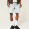 Above-the-Knee Loose Denim Shorts