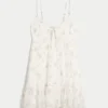 Asymmetrical Hem Chiffon Mini Dress