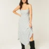 Asymmetrical Hem Midi Dress