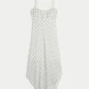 Asymmetrical Hem Midi Dress
