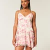 Asymmetrical Hem Mini Dress