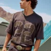 Baggy Pattern Graphic Jersey