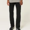 Black No Fade Straight Jeans