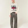 Boxy Dodge Challenger Graphic Crew Sweater