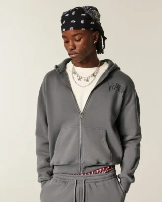 Boxy Dodge Viper Graphic Zip-Up Hoodie