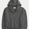 Boxy Dodge Viper Graphic Zip-Up Hoodie