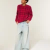 Boxy Fuzzy Crew Sweater