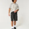 Boxy Heavyweight Crop Camo Crew T-Shirt