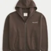 Boxy McLaren Graphic Zip-Up Hoodie