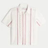 Boxy Short-Sleeve Crochet-Style Shirt