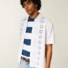 Boxy Short-Sleeve Embroidered Shirt