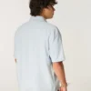 Boxy Short-Sleeve Striped Shirt