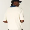 Boxy Short-Sleeve Sweater Polo