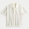 Boxy Short-Sleeve Sweater Shirt