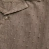 Boxy Short-Sleeve Textural Pattern Shirt