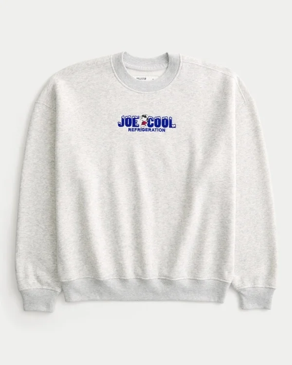 Boxy Snoopy Joe Cool Graphic Crew Sweatshirt Boxy Snoopy Joe Cool Graphic Crew Sweatshirt