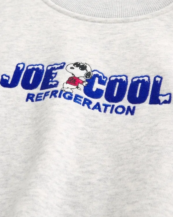 Boxy Snoopy Joe Cool Graphic Crew Sweatshirt Boxy Snoopy Joe Cool Graphic Crew Sweatshirt