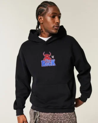 Boxy The Rock Graphic Hoodie