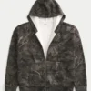 Boxy Thermal-Lined Camo Zip-Up Hoodie