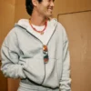 Boxy Thermal-Lined Zip-Up Hoodie