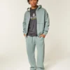 Boxy Thermal-Lined Zip-Up Hoodie