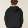 Boxy Thermal-Lined Zip-Up Hoodie