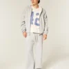 Boxy Thermal-Lined Zip-Up Hoodie