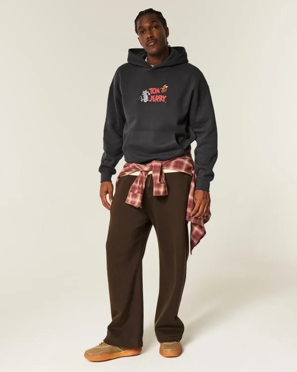 Boxy Tom and Jerry Graphic Hoodie Boxy Tom and Jerry Graphic Hoodie