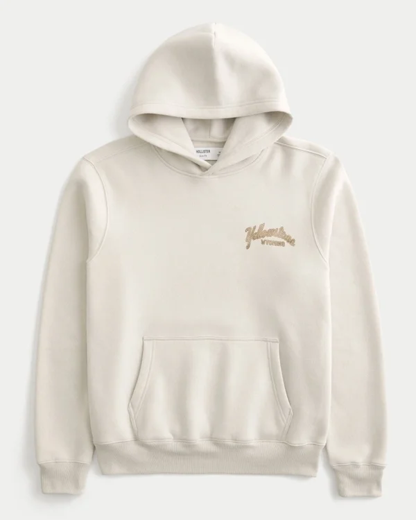 Boxy Yellowstone Graphic Hoodie Boxy Yellowstone Graphic Hoodie