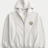 Boxy Zip-Up Club América Las Águilas Graphic Hoodie Boxy Zip-Up Club América Las Águilas Graphic Hoodie