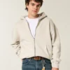 Boxy Zip-Up Hoodie