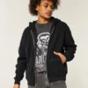 Boxy Zip-Up Hoodie