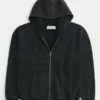 Boxy Zip-Up Spider Graphic Hoodie Boxy Zip-Up Spider Graphic Hoodie