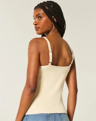 Button-Through Sweater Tank