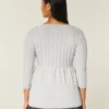 Cable-Knit Babydoll Sweater