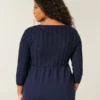 Cable-Knit Babydoll Sweater