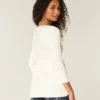 Cable-Knit Babydoll Sweater