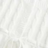 Cable-Knit Babydoll Sweater