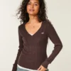 Cable-Knit V-Neck Icon Sweater