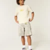 Camo Baggy Denim Shorts