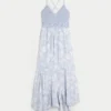 Crochet-Style Mix V-Neck Maxi Dress Crochet-Style Mix V-Neck Maxi Dress