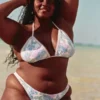 Crochet-Style Mixed High-Leg Cheeky Bikini Bottom