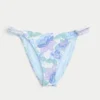 Crochet-Style Mixed High-Leg Cheeky Bikini Bottom