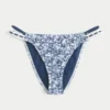 Crochet-Style Trim Double-Strap Cheeky Bikini Bottom