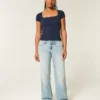 Curvy Low-Rise Light Wash Baggy Jeans