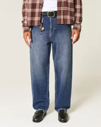 Dark Wash Skater Baggy Jeans
