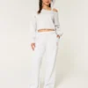 Dog Graphic Wide-Leg Sweatpants