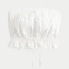 Easy Crop Strapless Lace Inset Tube Top