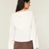 Easy Long-Sleeve Ruffle Babydoll Top