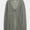 Easy Long-Sleeve Tie-Front Beachy Cardigan